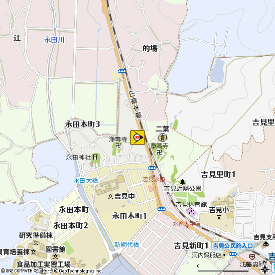 中芝自動車整備工場付近の地図